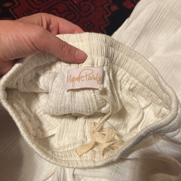 White Textured Pants - Picture 3 of 3